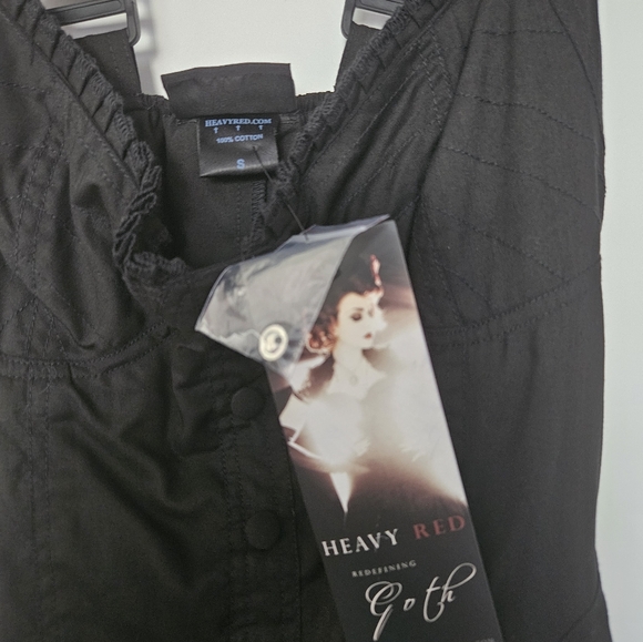 Heavy Red Black and White Gothic Tea Dress - Picture 5 of 7